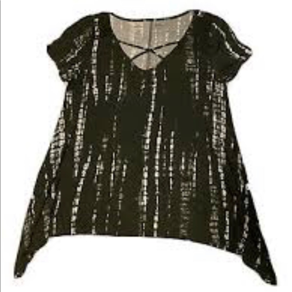 Women’s Ana green tie dye soft criss cross Shirt